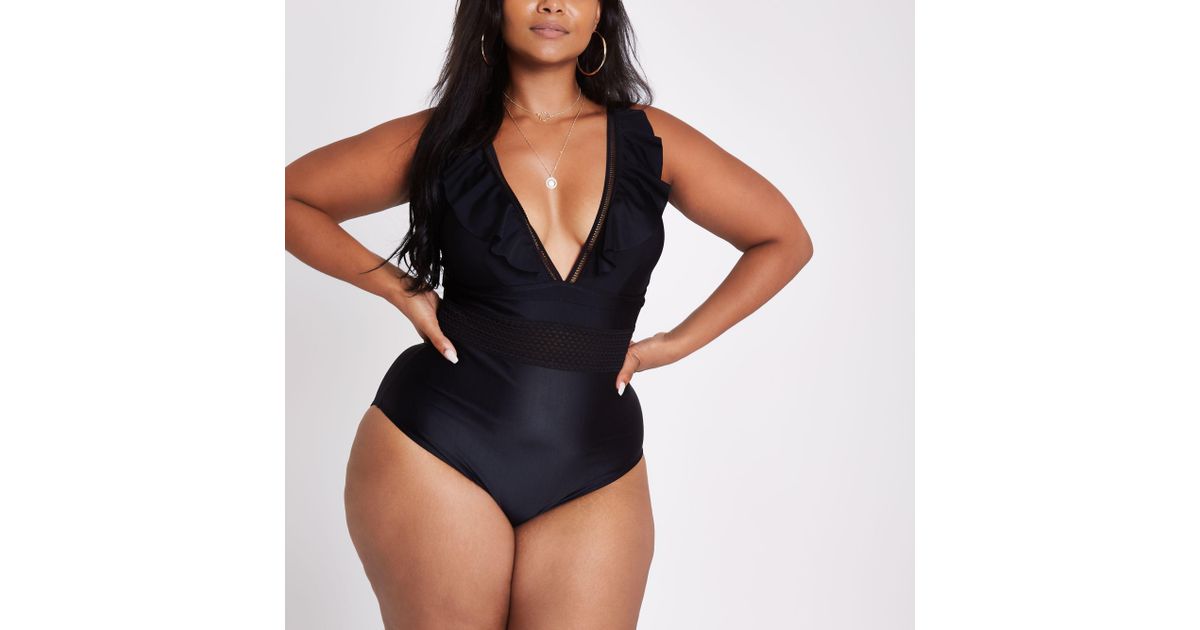 ruffle plunge swimsuit