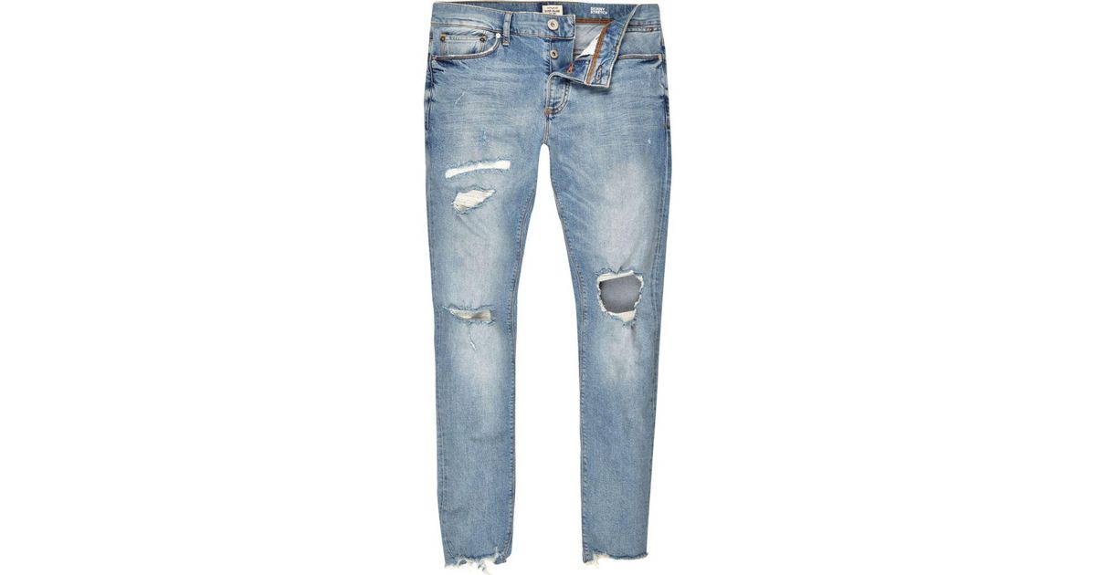 river island sid skinny jeans