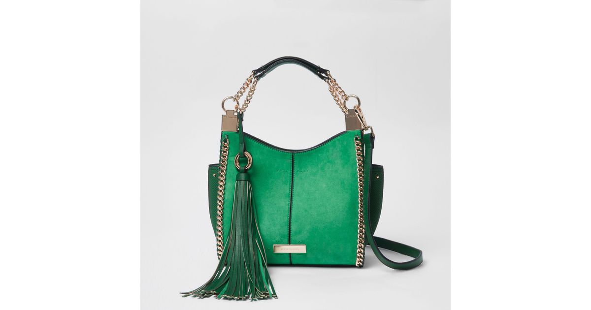 green chain bag