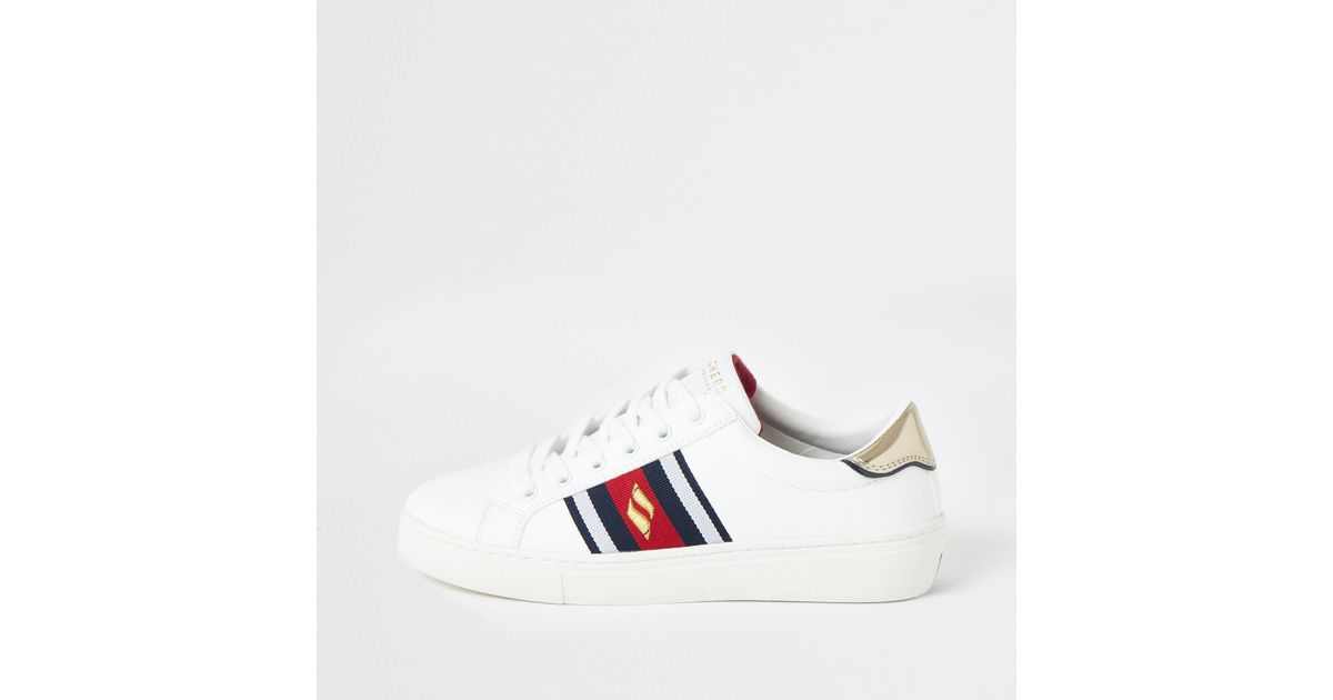 skechers goldie striped trainers