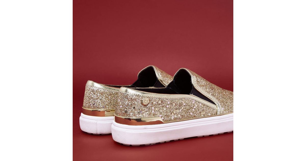 gold glitter plimsolls
