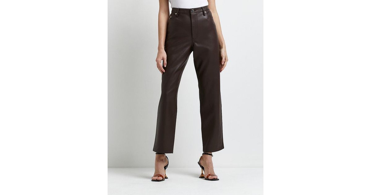 River Island Petite Brown Faux Leather 