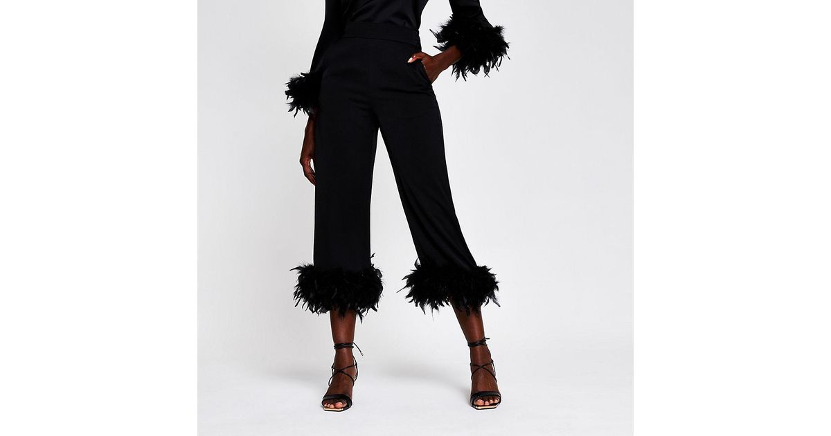 River Island Satin Feather Hem Pyjama 