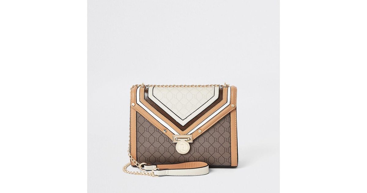 river island beige purse