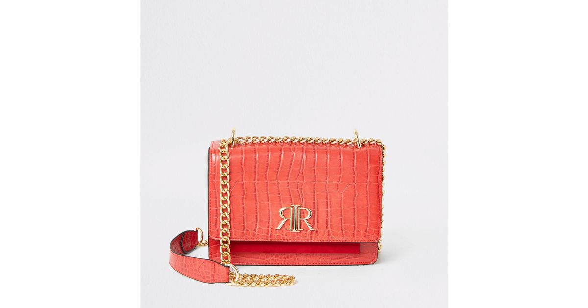 Ri embossed underarm satchel bag sale