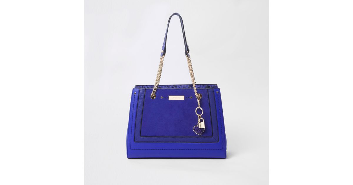 river island blue bag