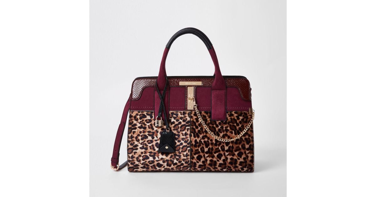 leopard print tote bag