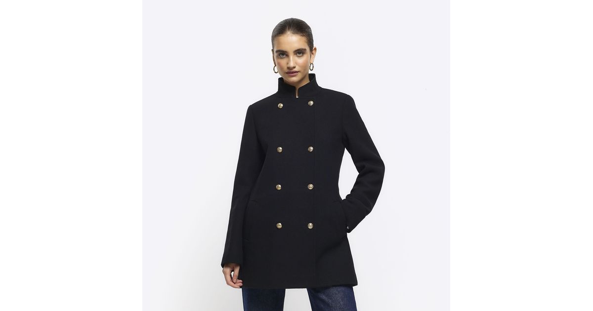 River island clearance military coat