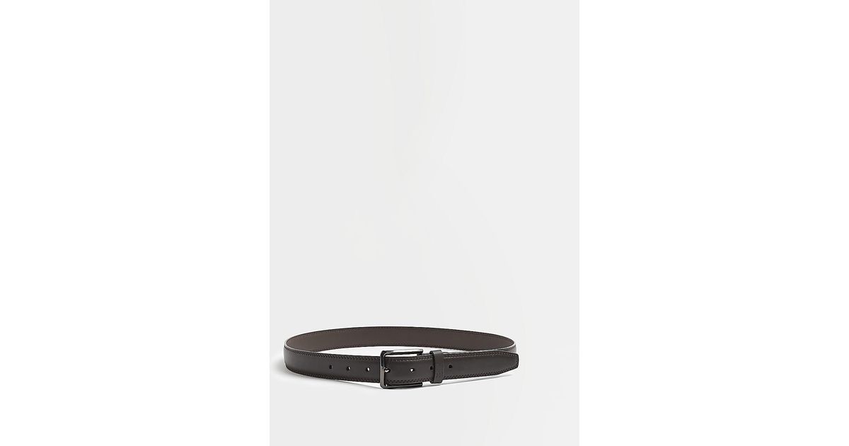 River Island Faux Leather Belt in Brown for Men Lyst