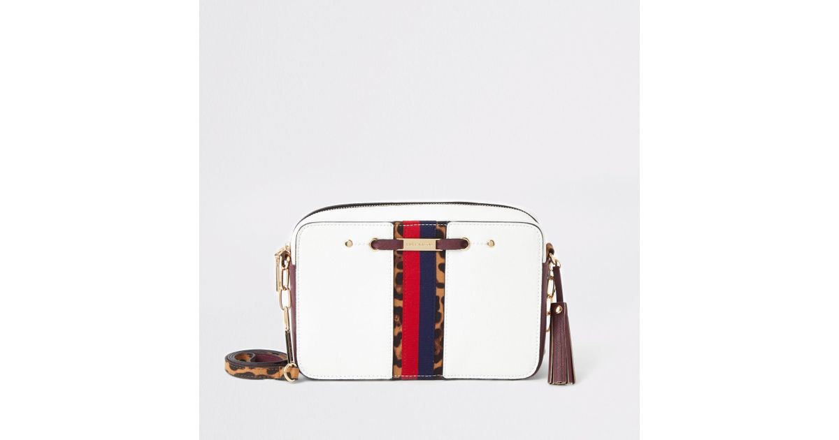 beige ri monogram boxy cross body bag