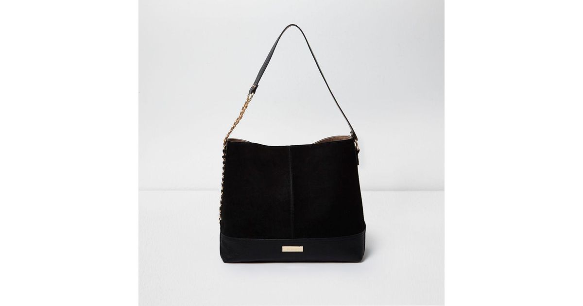 River Black Chain Side Slouch | Lyst
