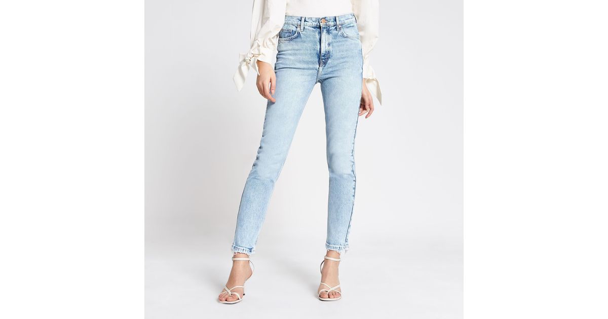 Blue Brooke High Rise Slim Jeans | Lyst 