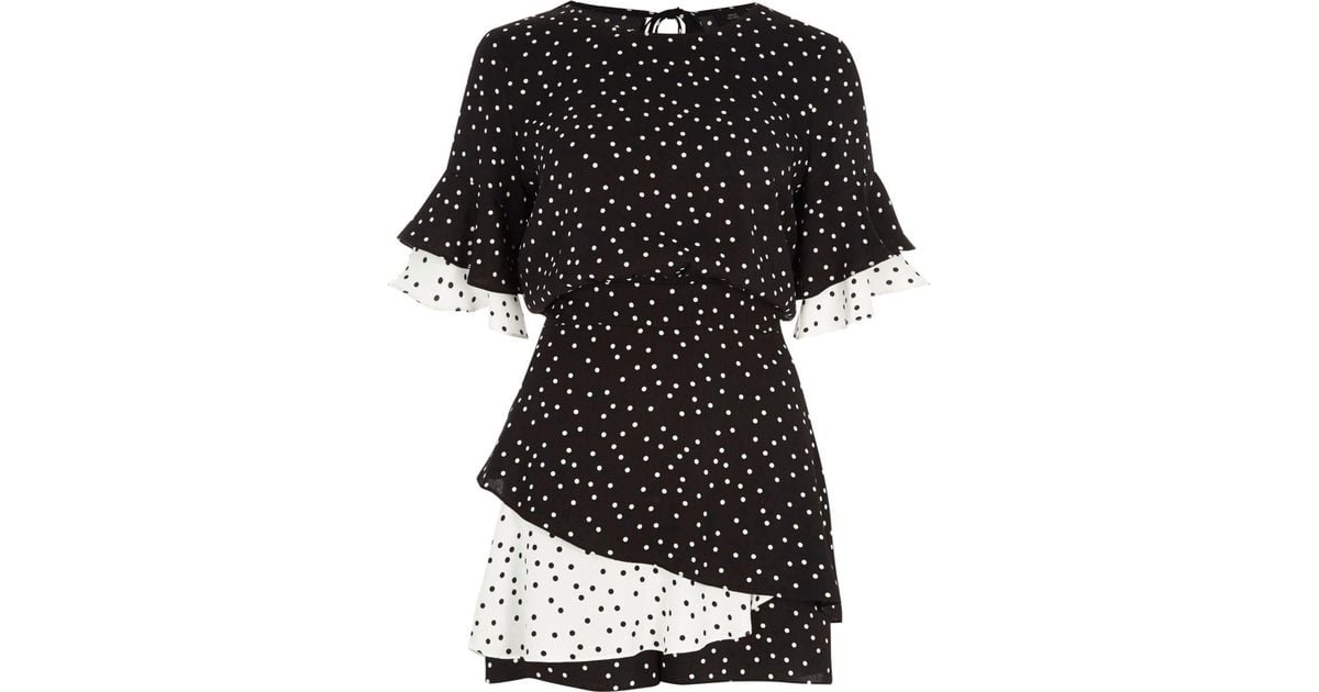 polka dot playsuit river island