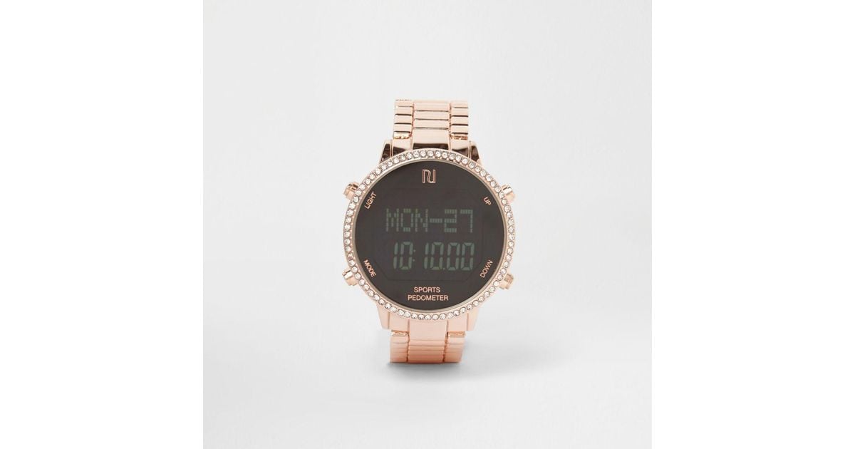 Rose gold best sale river island watch