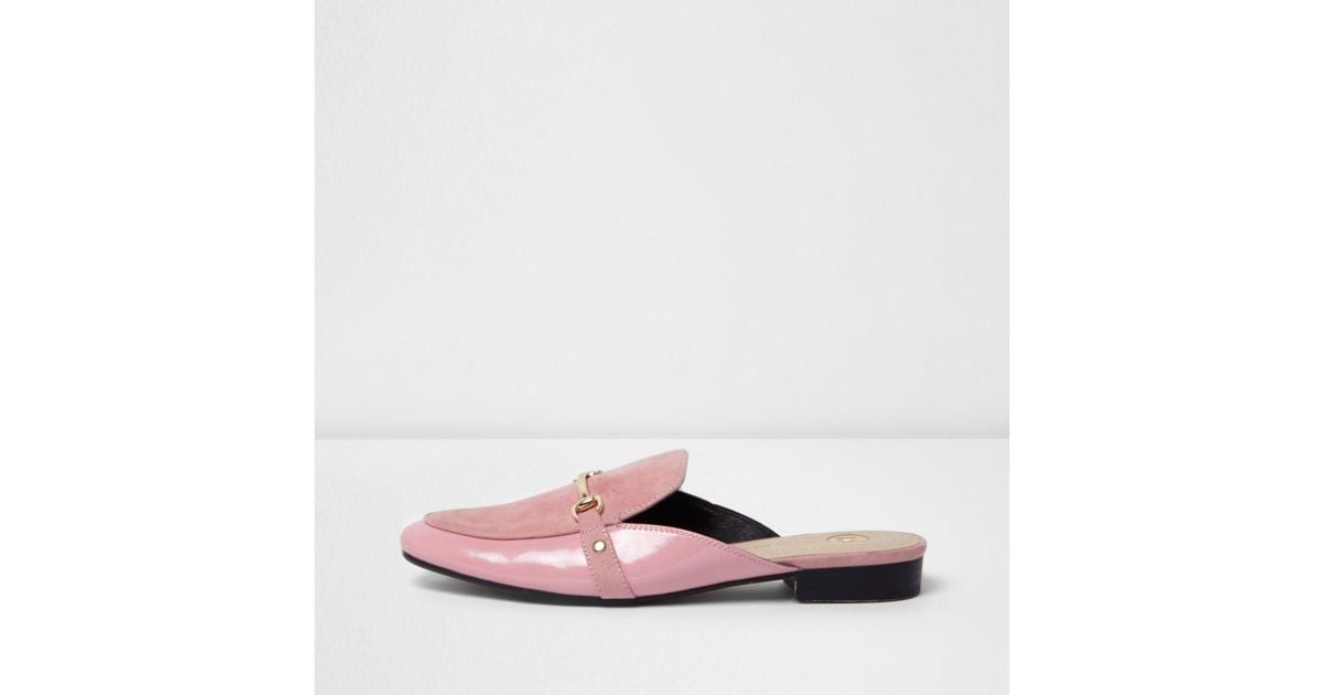 river island backless loafers