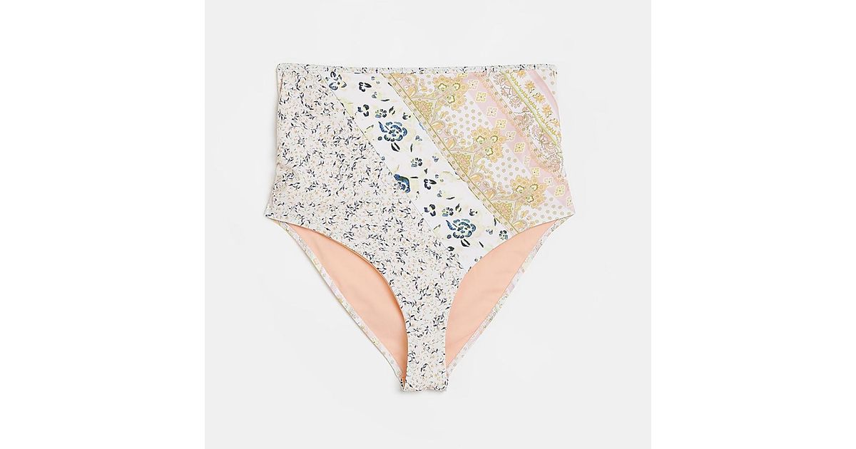 River Island Maternity Blue Floral Bikini Bottoms in White Lyst