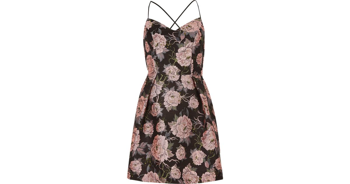 river island pink floral dress