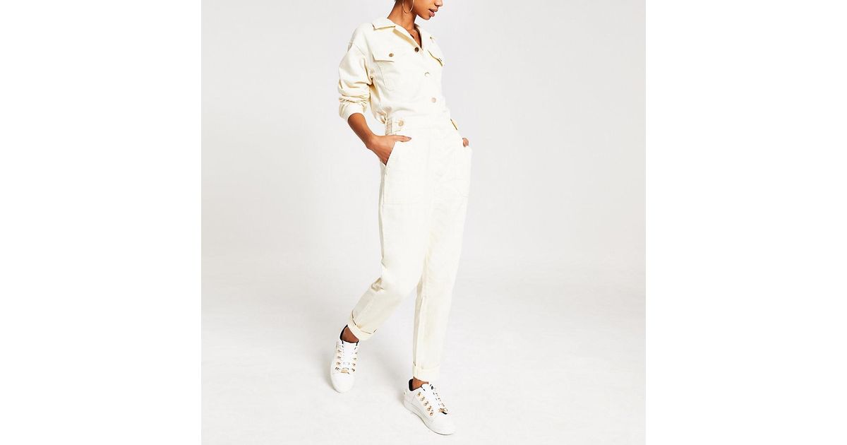 river island denim boiler suit