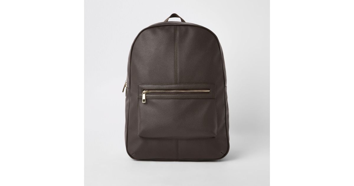 river island leather backpack