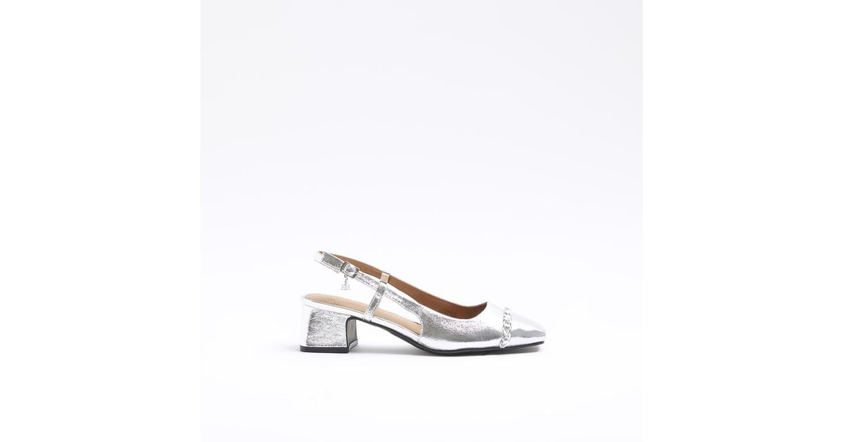 River island shop silver shoes
