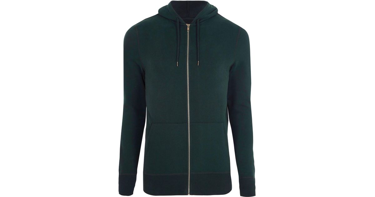 forest green zip up hoodie