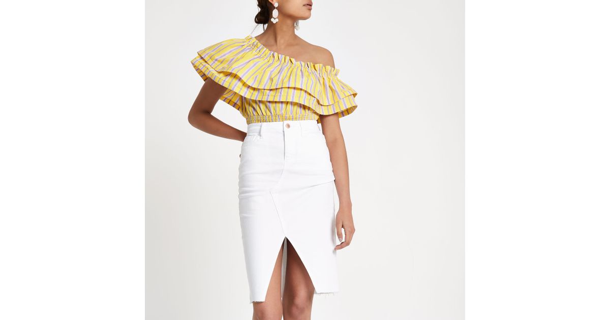 White split hem skirt Clearance