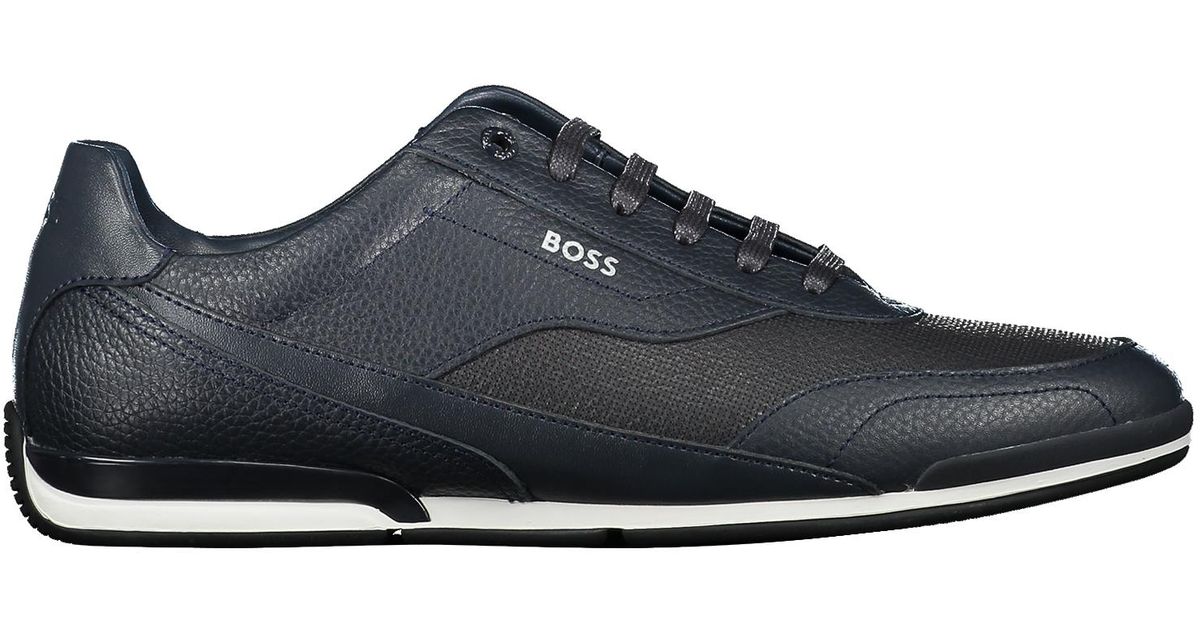 BOSS by HUGO BOSS Saturn Low-top Trainers In Perforated And Grained ...