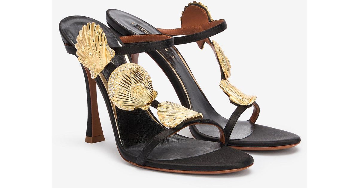 Sandales Roberto Cavalli à Orteils Séparés - Bleu Beige, Taille 33, Occasion