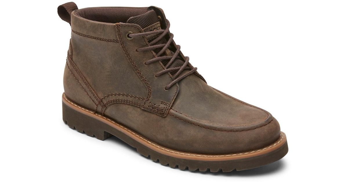 Rockport Mitchell Moc Boots in Brown for Men Lyst
