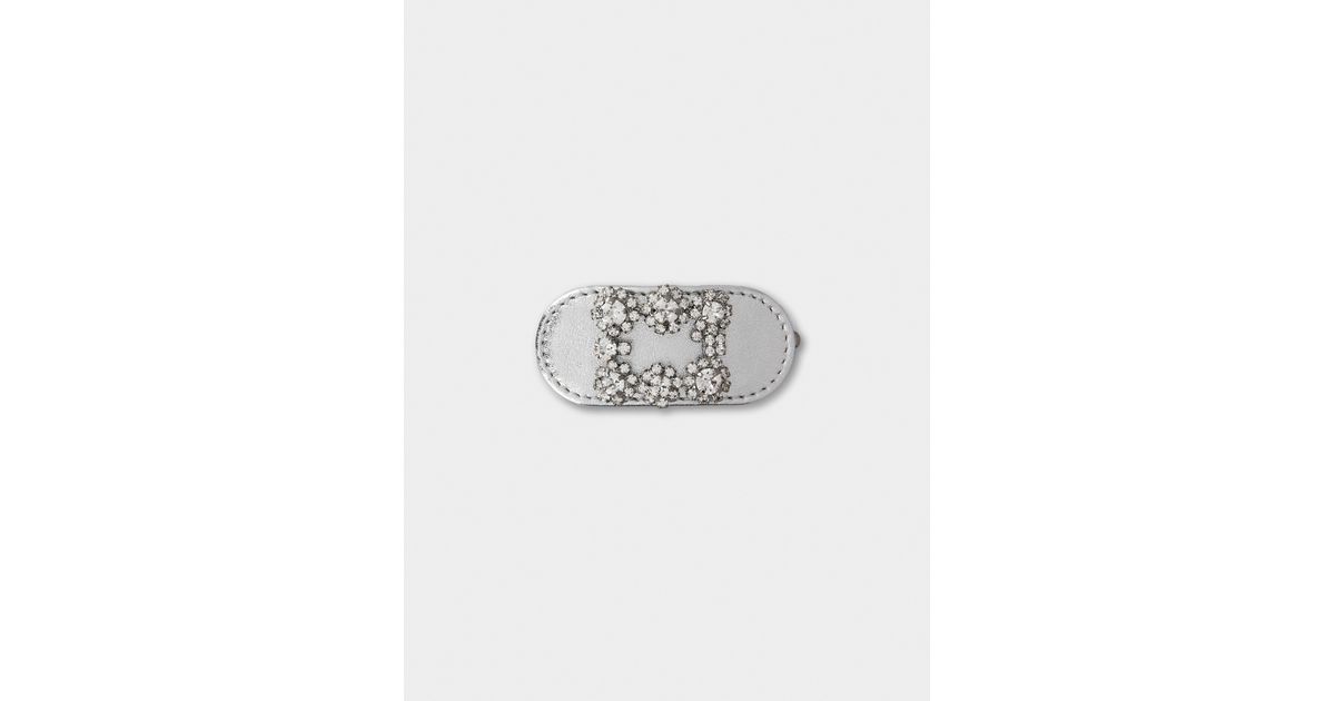 Roger Vivier Efflorescence Hair Clip in Grey | Lyst UK