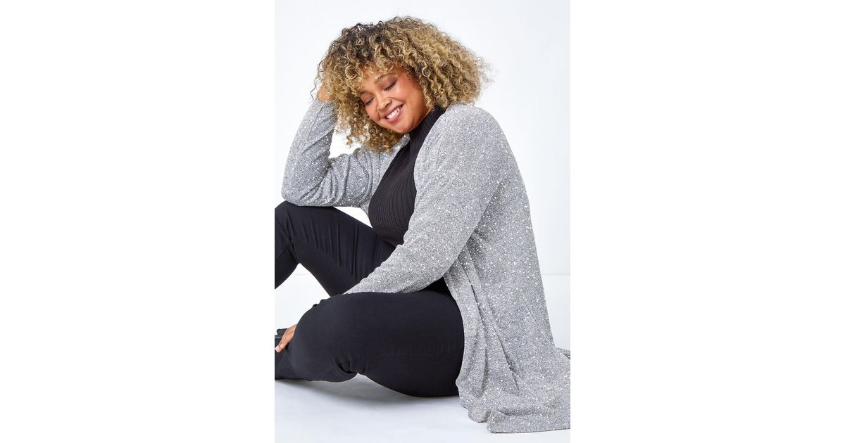 Silver glitter cardigan discount