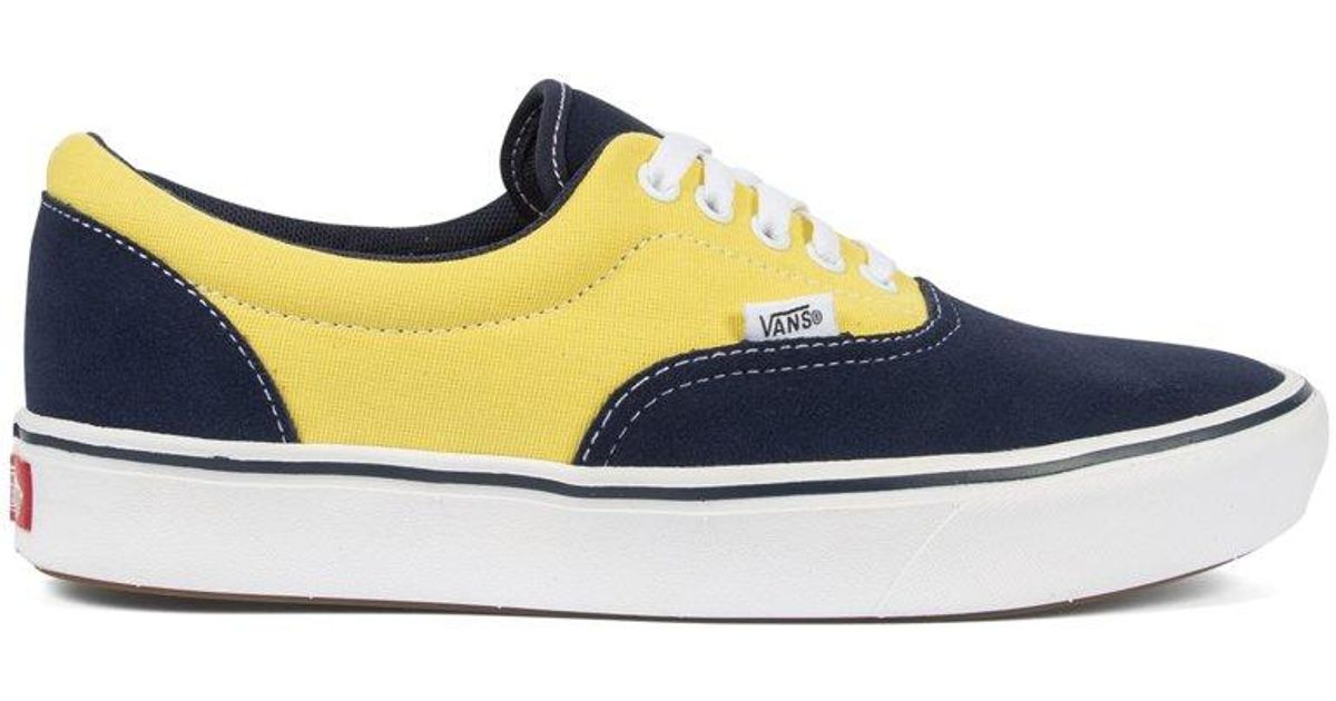 vans era navy yellow