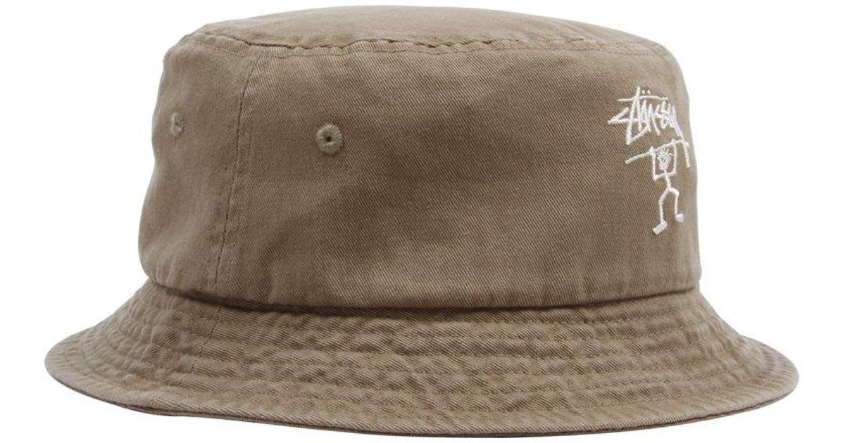stussy warrior man bucket hat