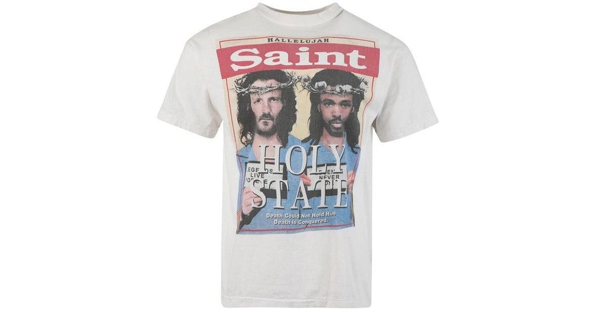 SAINT Mxxxxxx X Denim Tears Holy State T-shirt Vintage White in