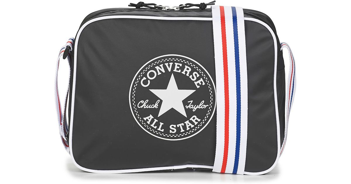 Converse Coated Retro Reporter Messenger Bag in Black | Lyst UK