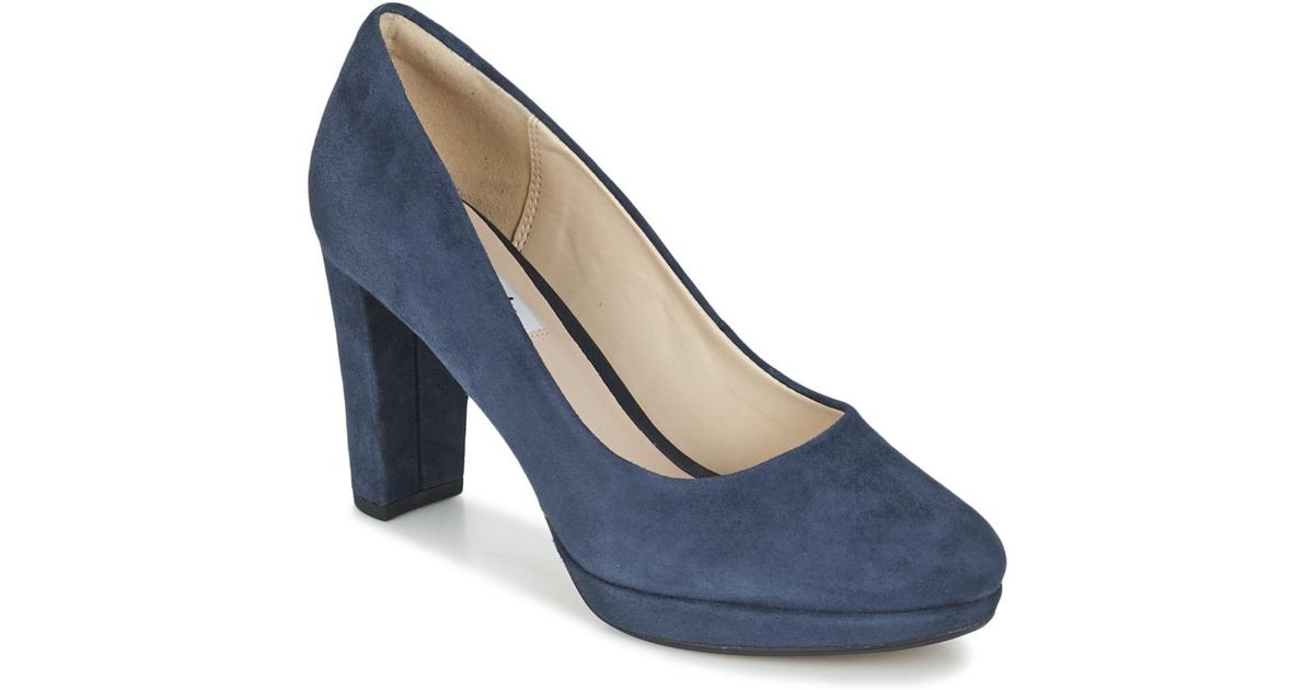 clarks blue court shoes