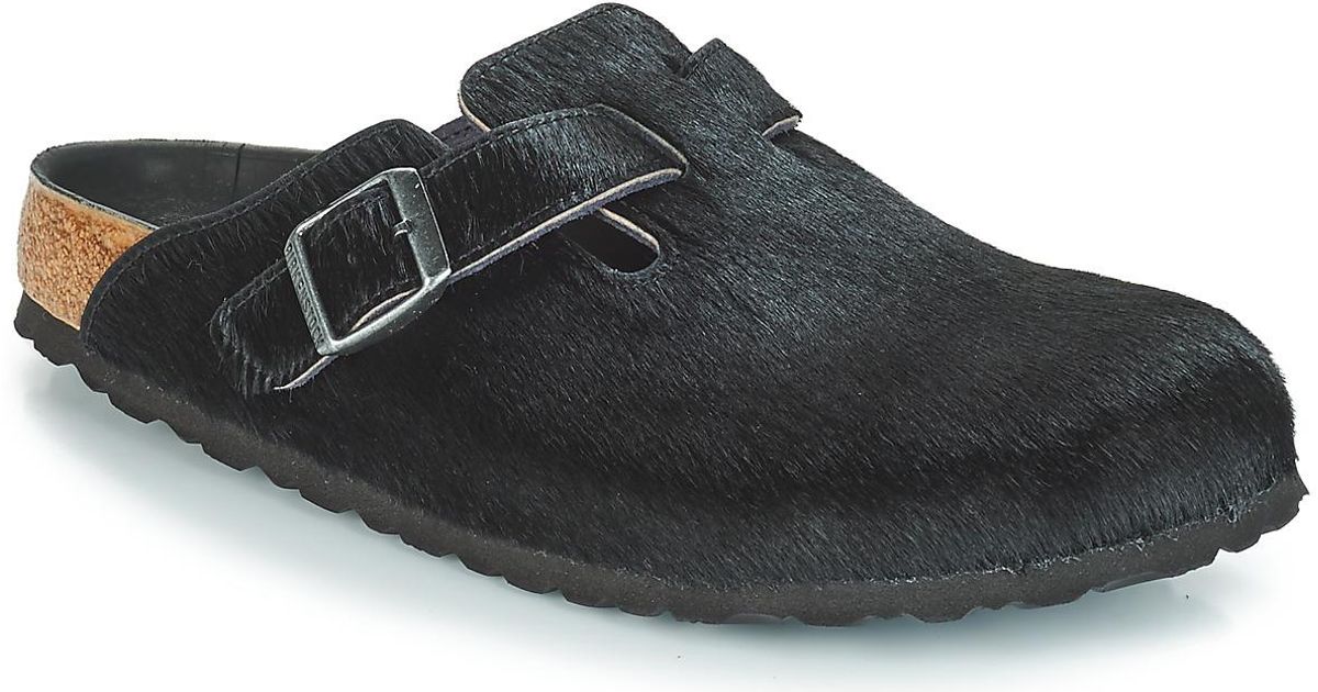 clog birkenstocks with fur