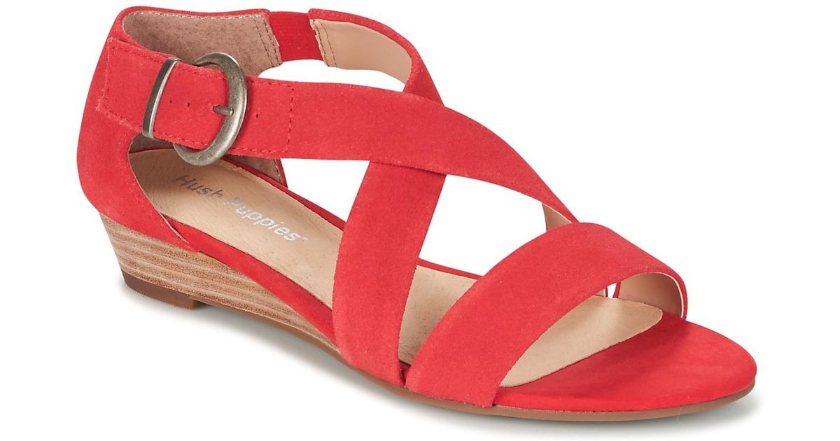hush puppies red sandals