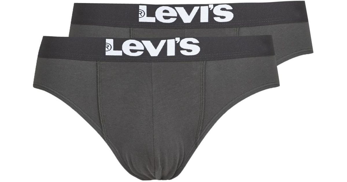 Levi's Underpants / Brief Men Solid Basic Pack X2 in Grey for Men | Lyst UK