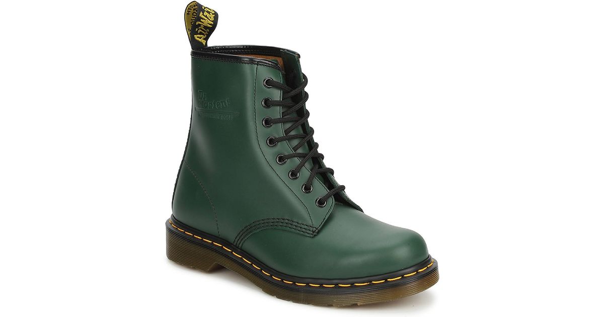 Dr. Martens Leather Smooth Mid Boots in Green - Lyst