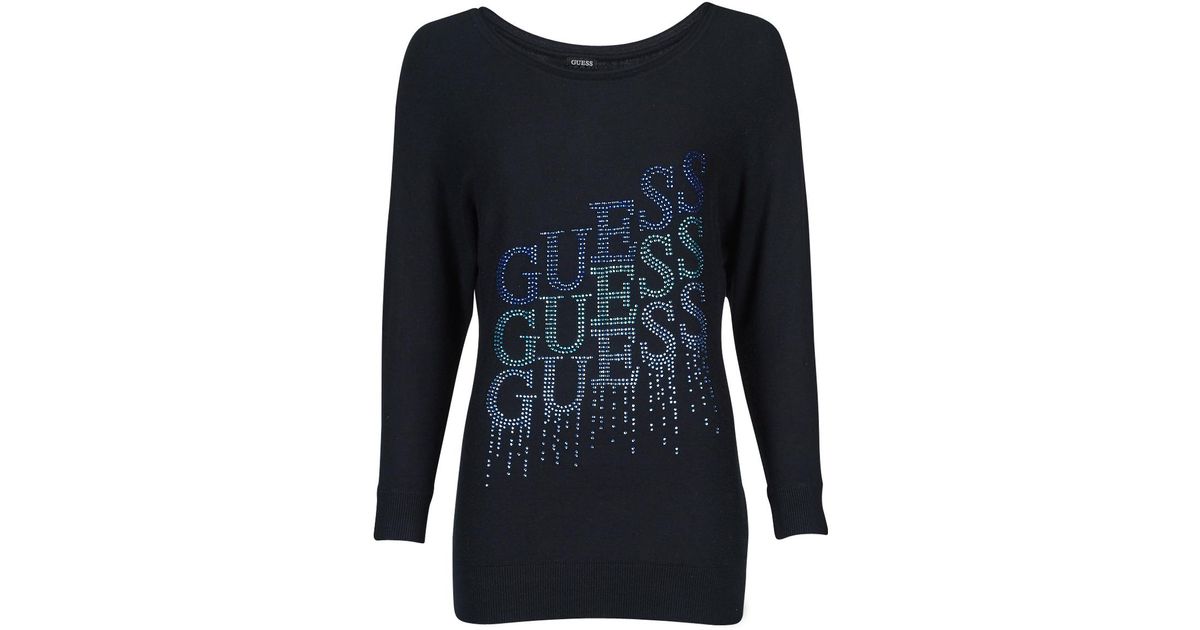 GUESS Claudine Pullover Donna, Maglia Lucida Con Accenti In Strass, Elegante E Glamour