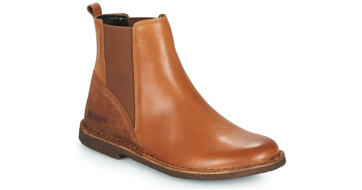 Kickers Kick Tipist Mid Boots in Brown Lyst UK