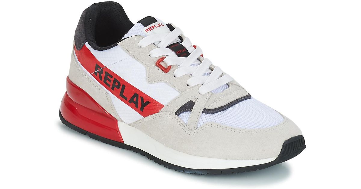 replay white trainers
