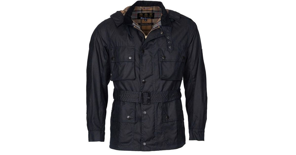 Barbour Corduroy Ursula Wax Jacket Navy in Blue for Men | Lyst