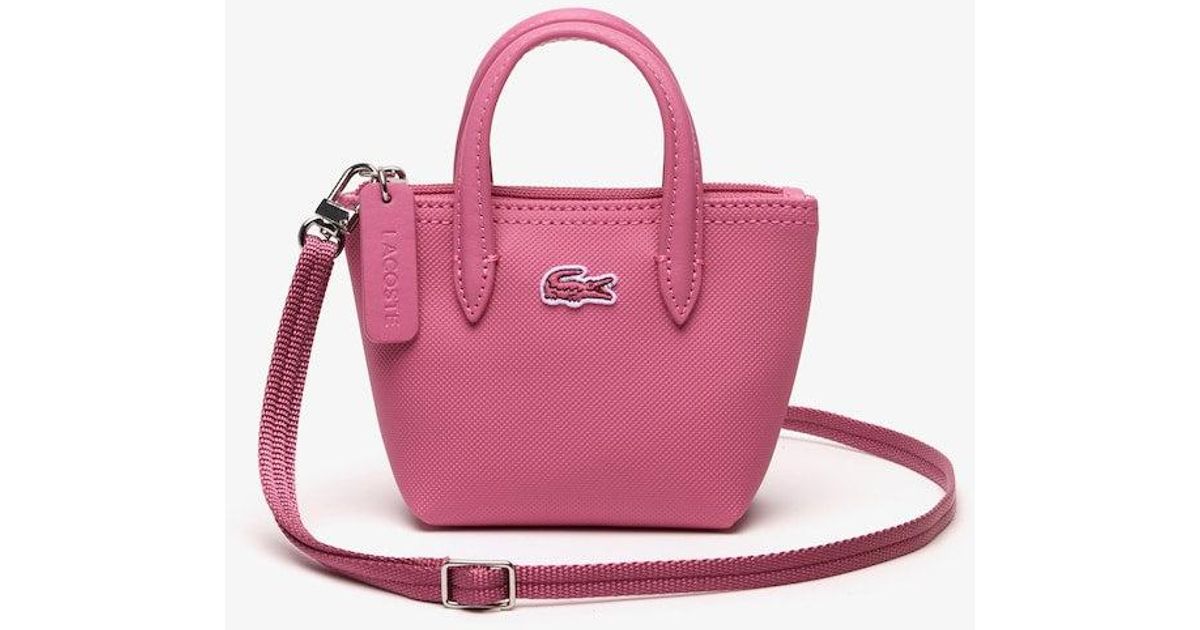 Lacoste Women's L.12.12 Detachable Shoulder Strap Shopping Bag Reseda in  Pink | Lyst