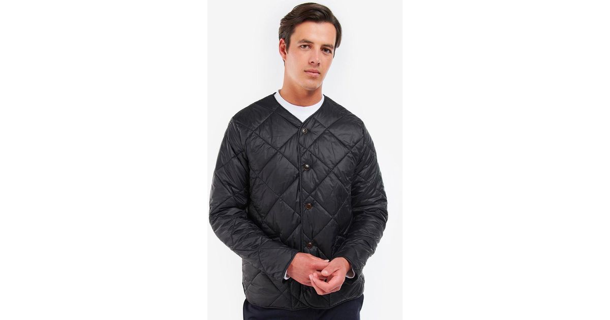 Barbour Liddesdale Cardigan Quilted Jacket Black in Gray for Men Lyst