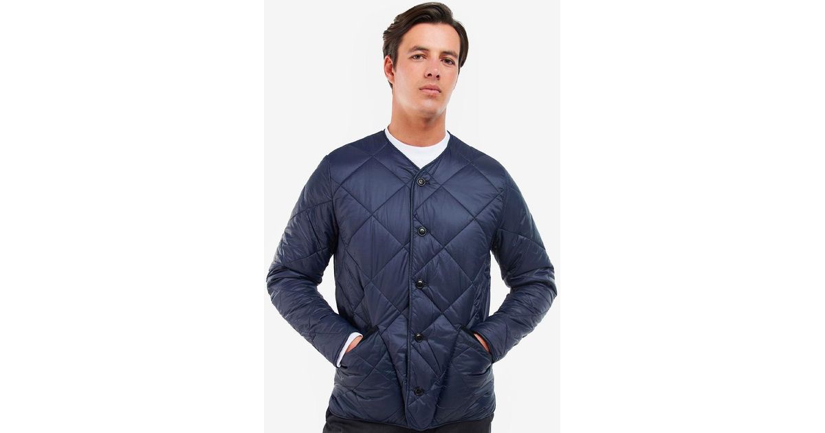 Barbour Liddesdale Cardigan Quilted Jacket Navy in Blue for Men Lyst