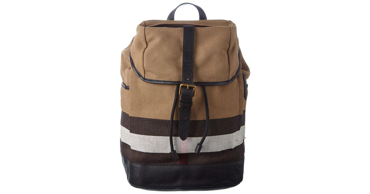 Burberry Drifton Check Canvas Backpack 