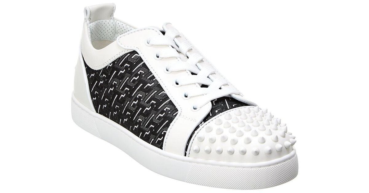 Christian louboutin junior spike white deals
