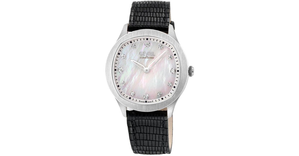 Gevil Gevril Morcote Diamond Watch in Gray | Lyst